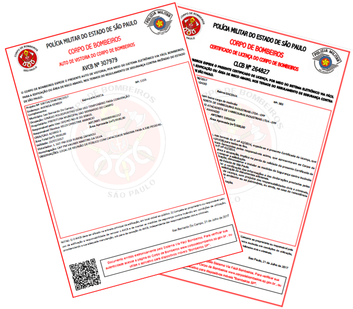 Exemplo de Laudo AVCB emitido por engenheiro credenciado